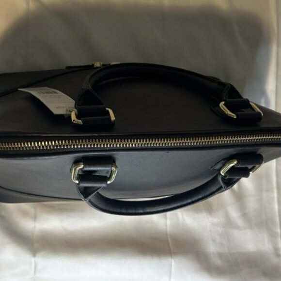 BCBG NWT Ivy Dome Satchel Black with Detachable Strap Shoulder Handbag Large - Picture 10 of 14